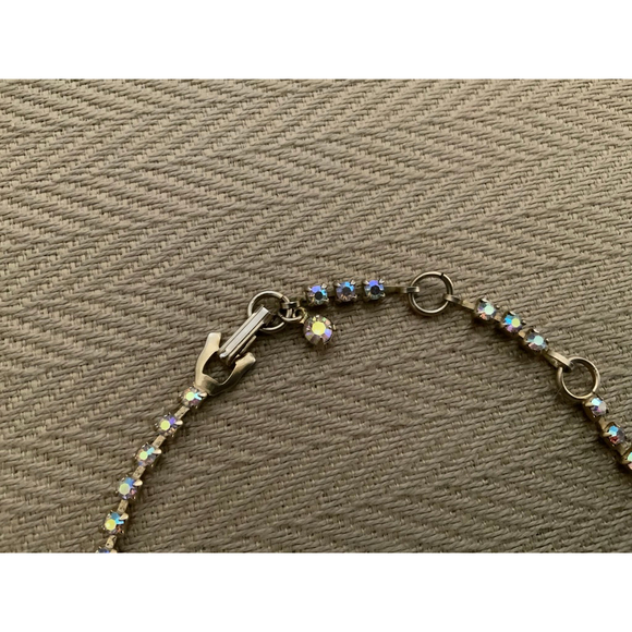 Amsel Aurora Borealis Crystal Necklace Vintage - Picture 9 of 10